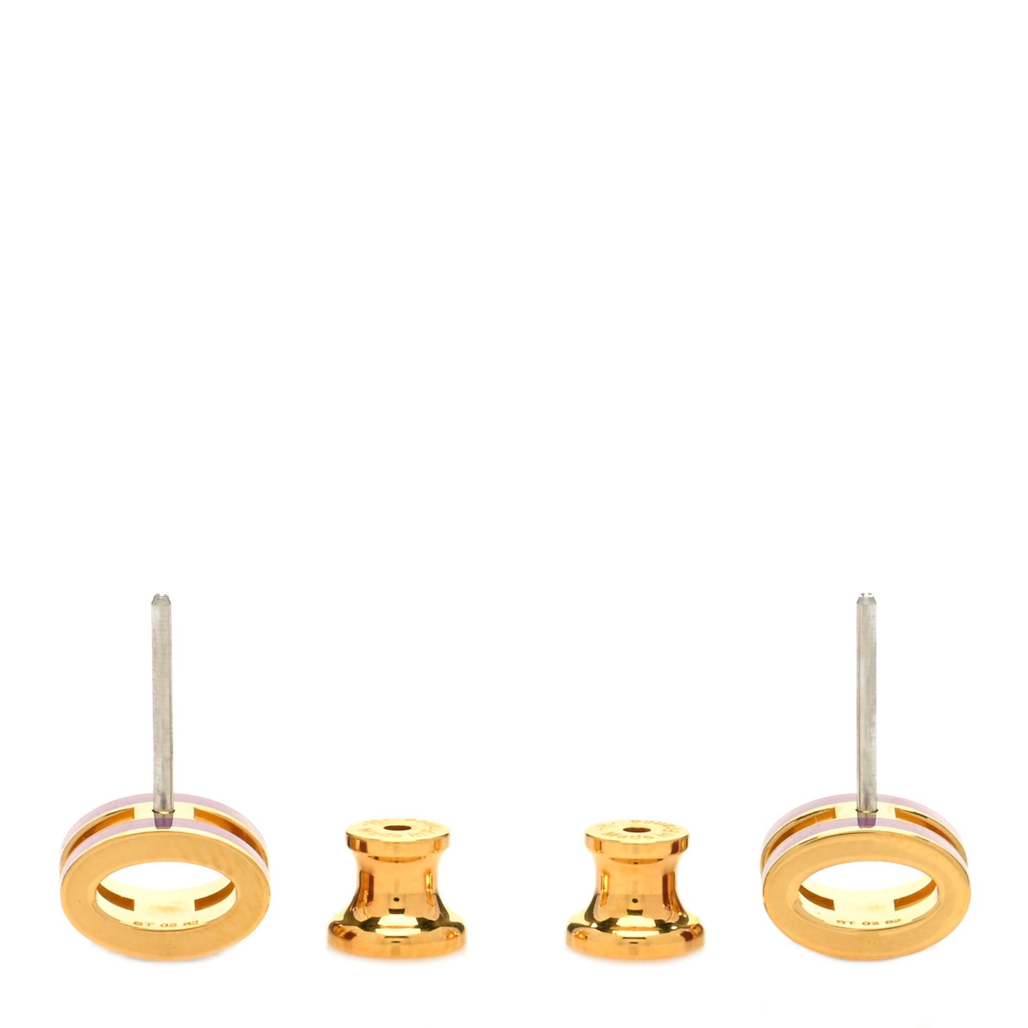 Gold Lacquered Mini Pop H Earrings Anemone