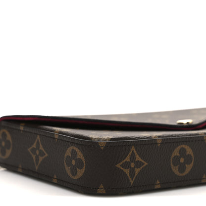 Louis Vuitton Monogram Pochette Felicie Chain Wallet Fuchsia 9 of 11