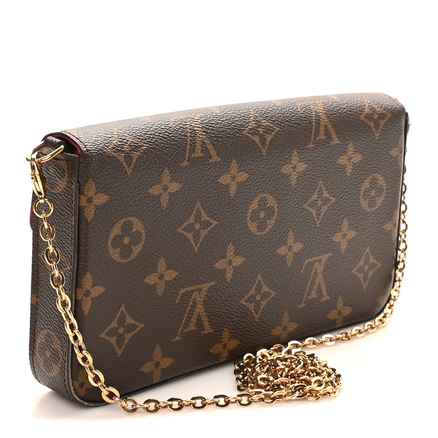 Louis Vuitton Monogram Pochette Felicie Chain Wallet Fuchsia 4 of 10