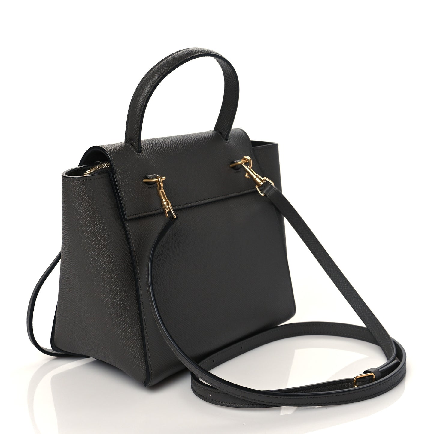 Grained Calfskin Nano Belt Bag Grey
