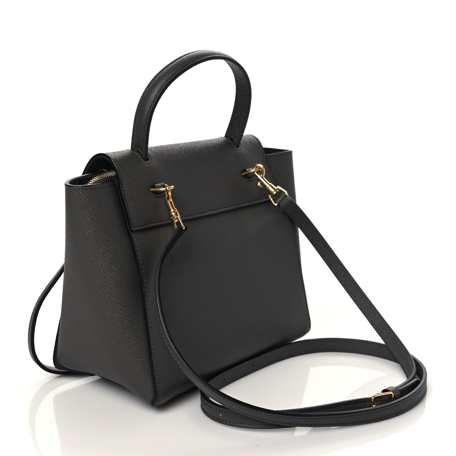 Celine Grained Calfskin Nano Belt Bag Grey 3 of 9