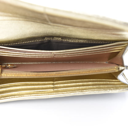 Miu Miu Metallic Matelasse Wallet Cromo Pirite 4 of 8