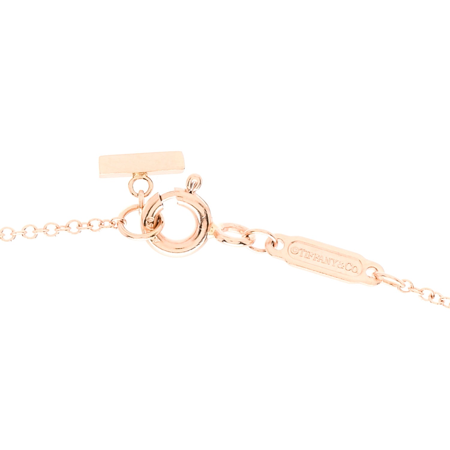 Tiffany 18K Rose Gold Small T Smile Pendant Necklace 4 of 6