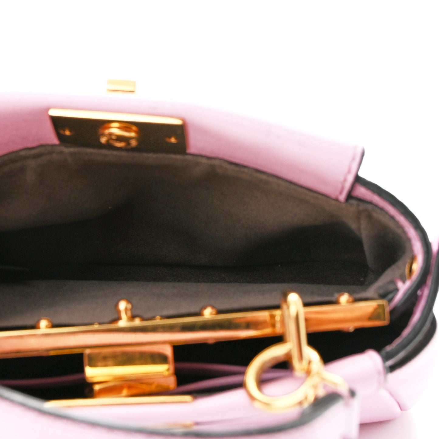 Shiny Nappa Micro Peekaboo Iconic Satchel Lavanda