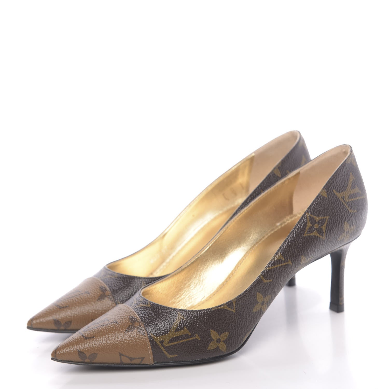 Louis Vuitton Reverse Monogram Cherie Pumps 37 3 of 8