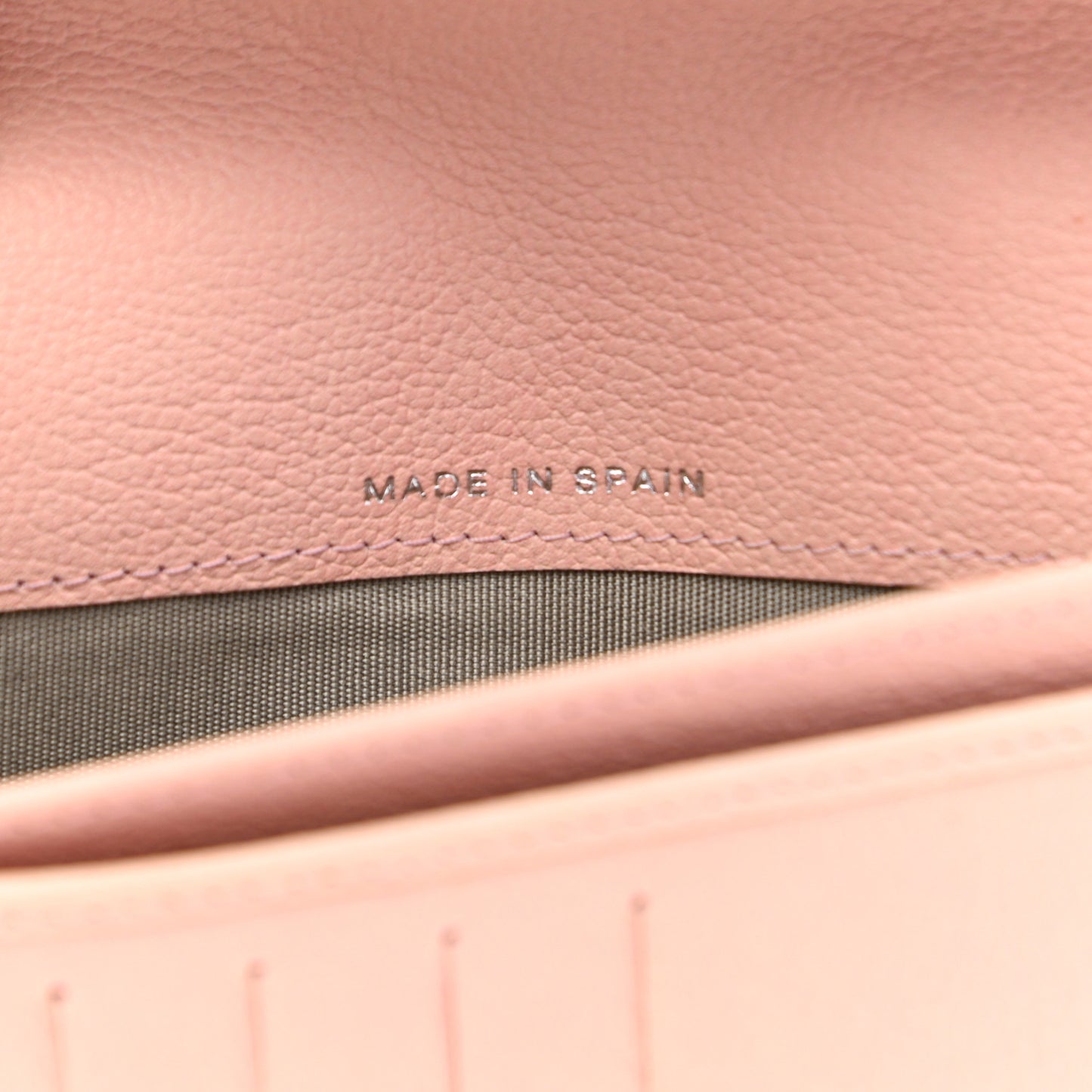 Goatskin Camellia Yen Wallet Pink