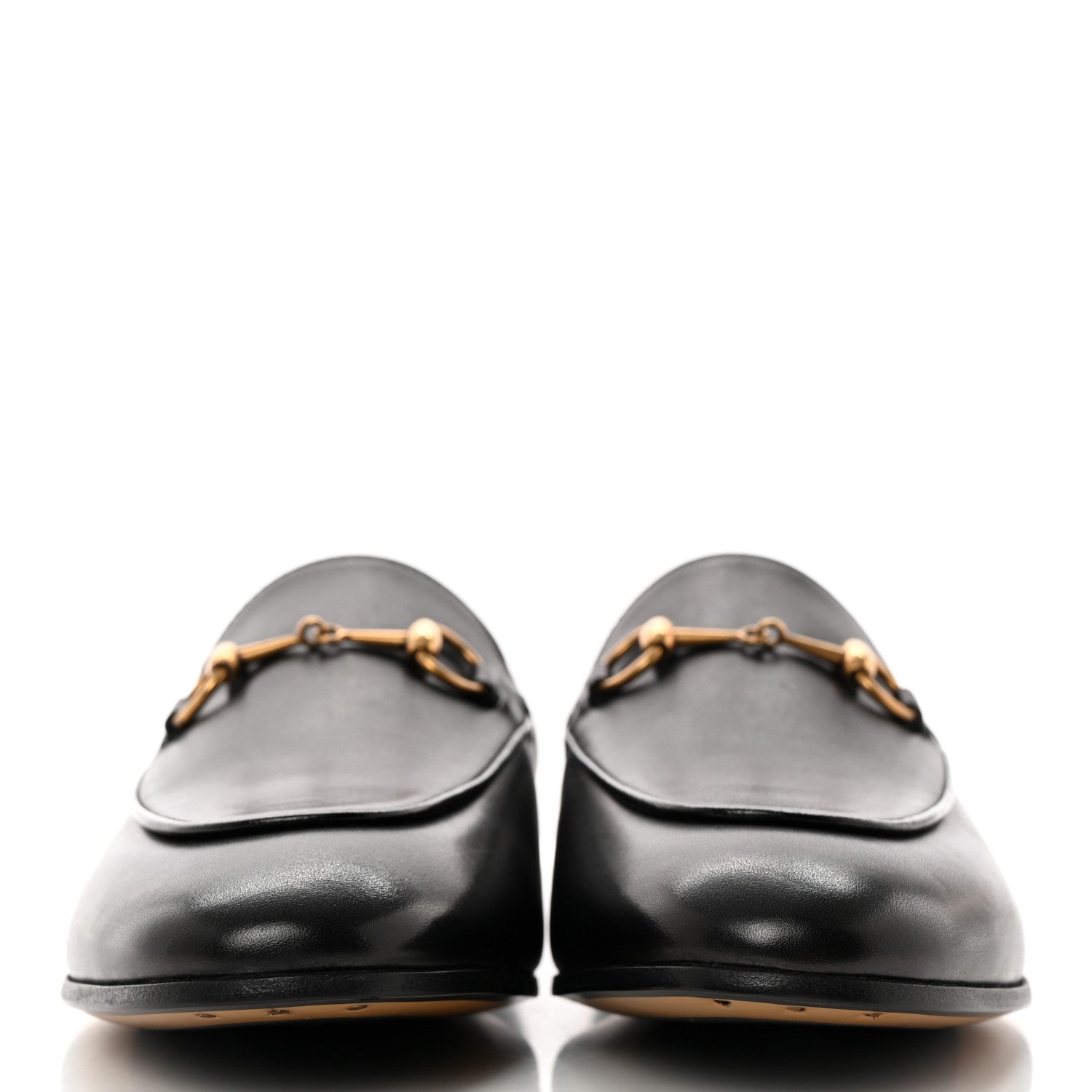 Gucci Calfskin Womens Jordaan Loafers 38.5 Black 2 of 14