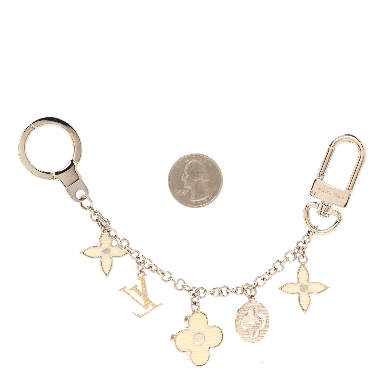 Louis Vuitton Fleur d'Epi Bag Charm Chain Ivory 2 of 4