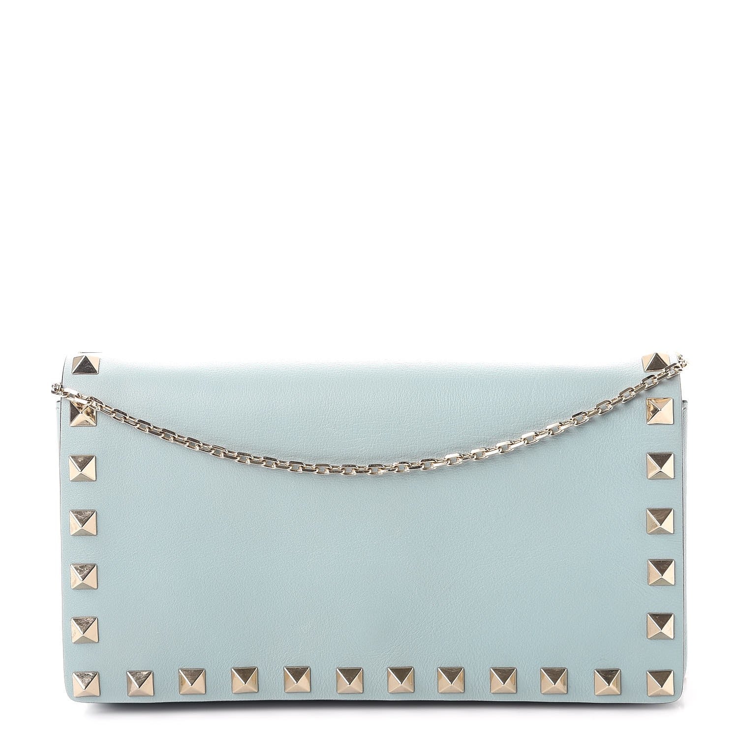 Valentino Garavani Vitello Small Rockstud Chain Flap Crossbody Bag Blue 1 of 10