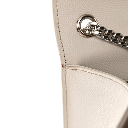 Saint Laurent Grain De Poudre Medium Classic Monogram Kate Satchel Icy White 12 of 12