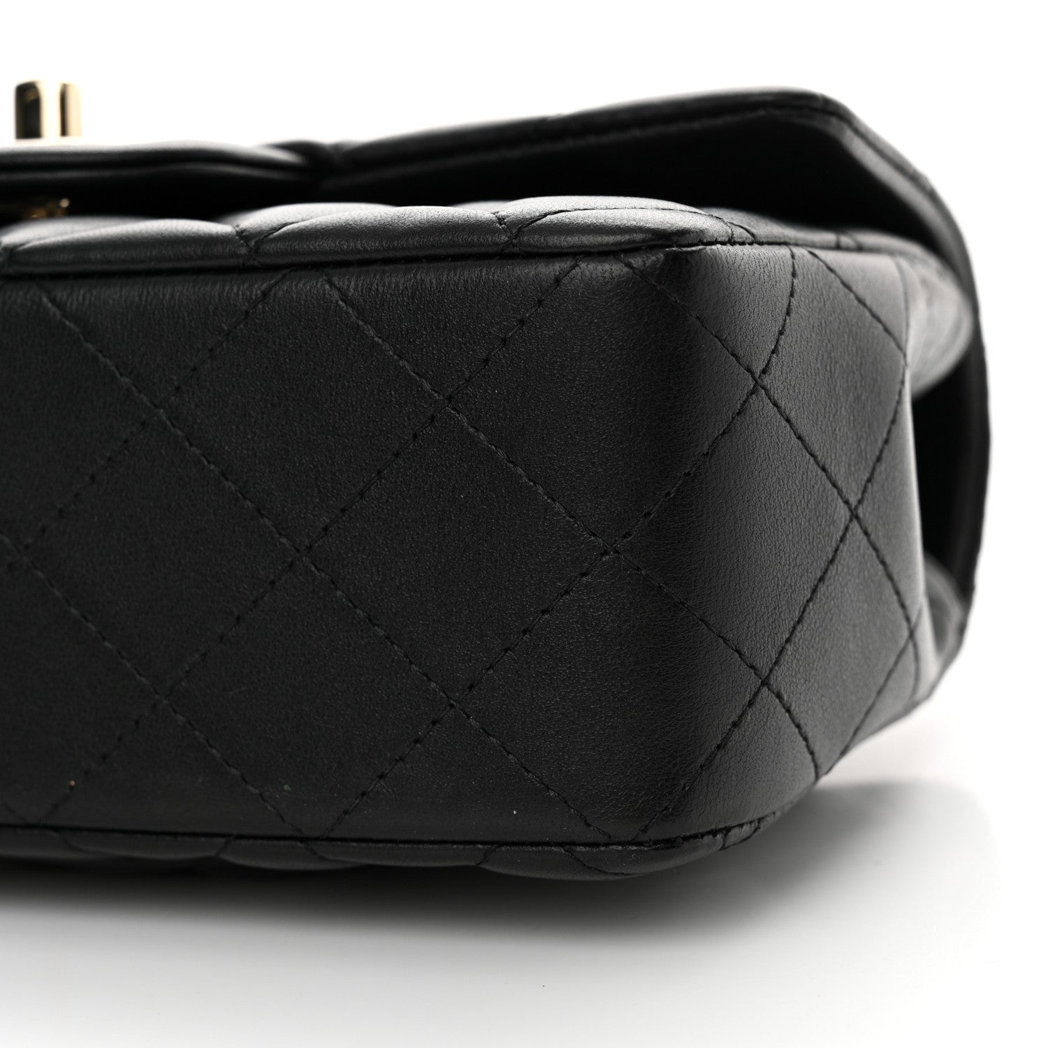 Chanel Lambskin Quilted Mini Top Handle Rectangular Flap Black 10 of 10