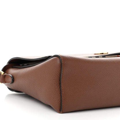 Burberry Grainy Calfskin Vintage Check Note Crossbody Bag Malt Brown 8 of 10