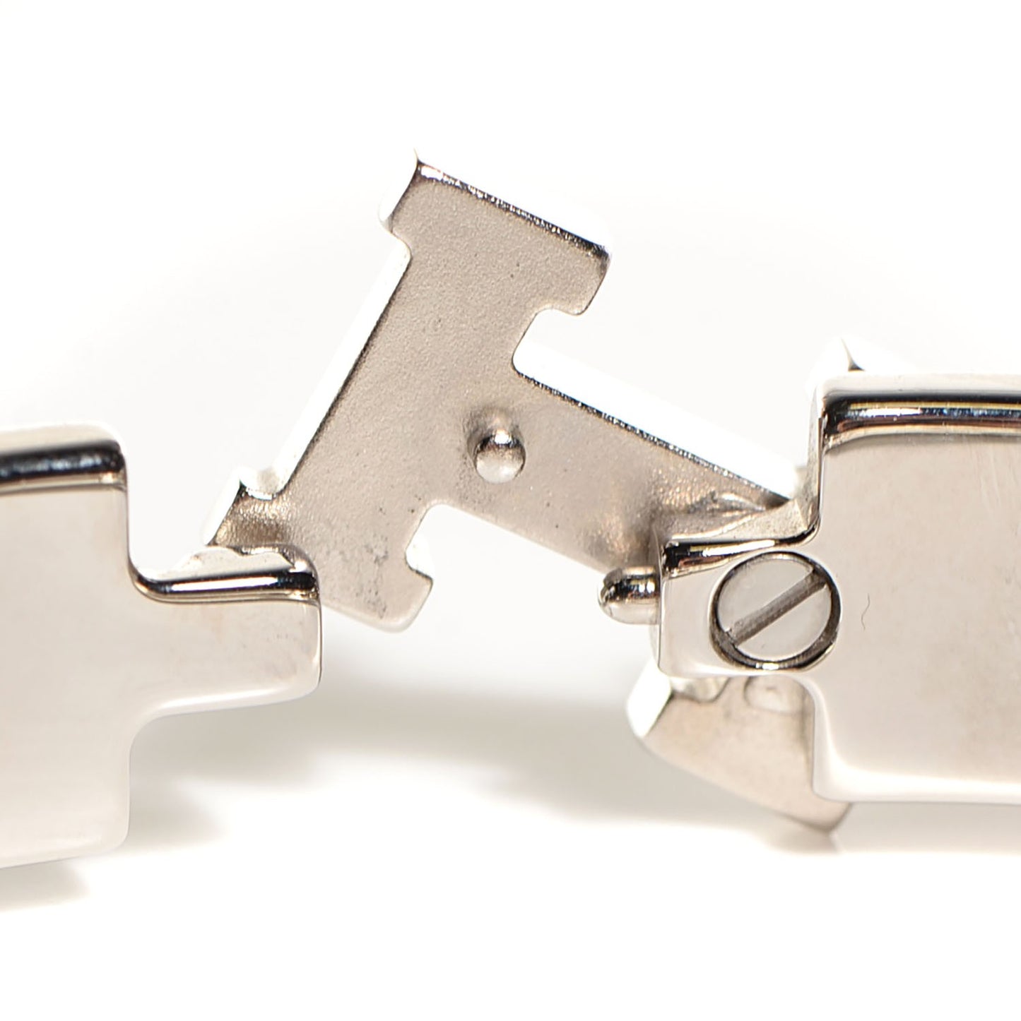 Enamel Narrow Clic H Bracelet PM White Mango