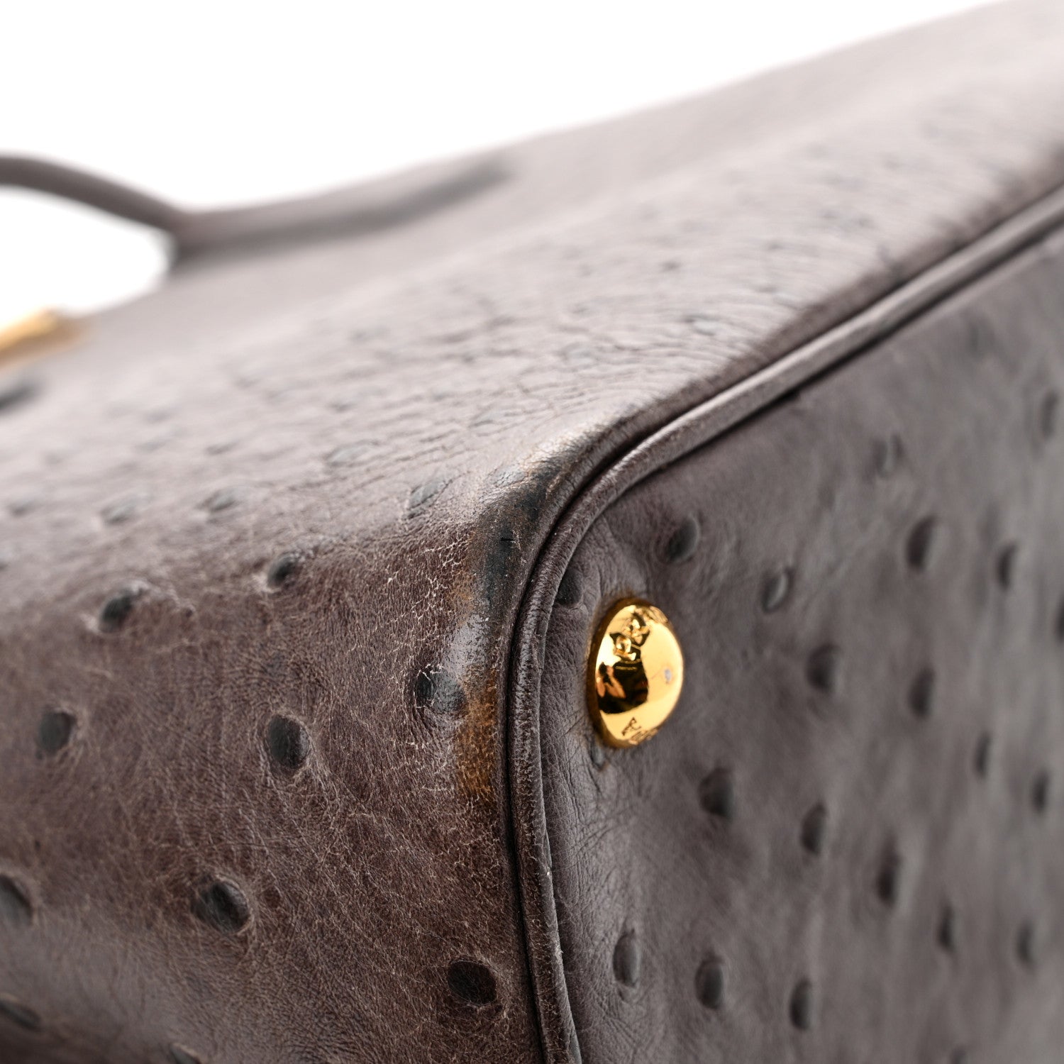 Prada Ostrich Double Bag Grey 8 of 16