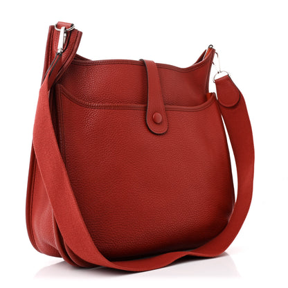Hermes Taurillon Clemence Evelyne GM Rouge 3 of 11