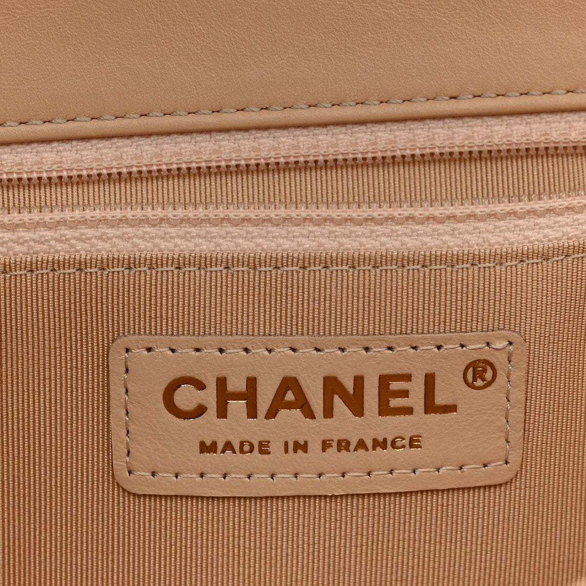 Chanel Crumpled Calfskin Medium Chain All Over Flap Beige 6 of 11