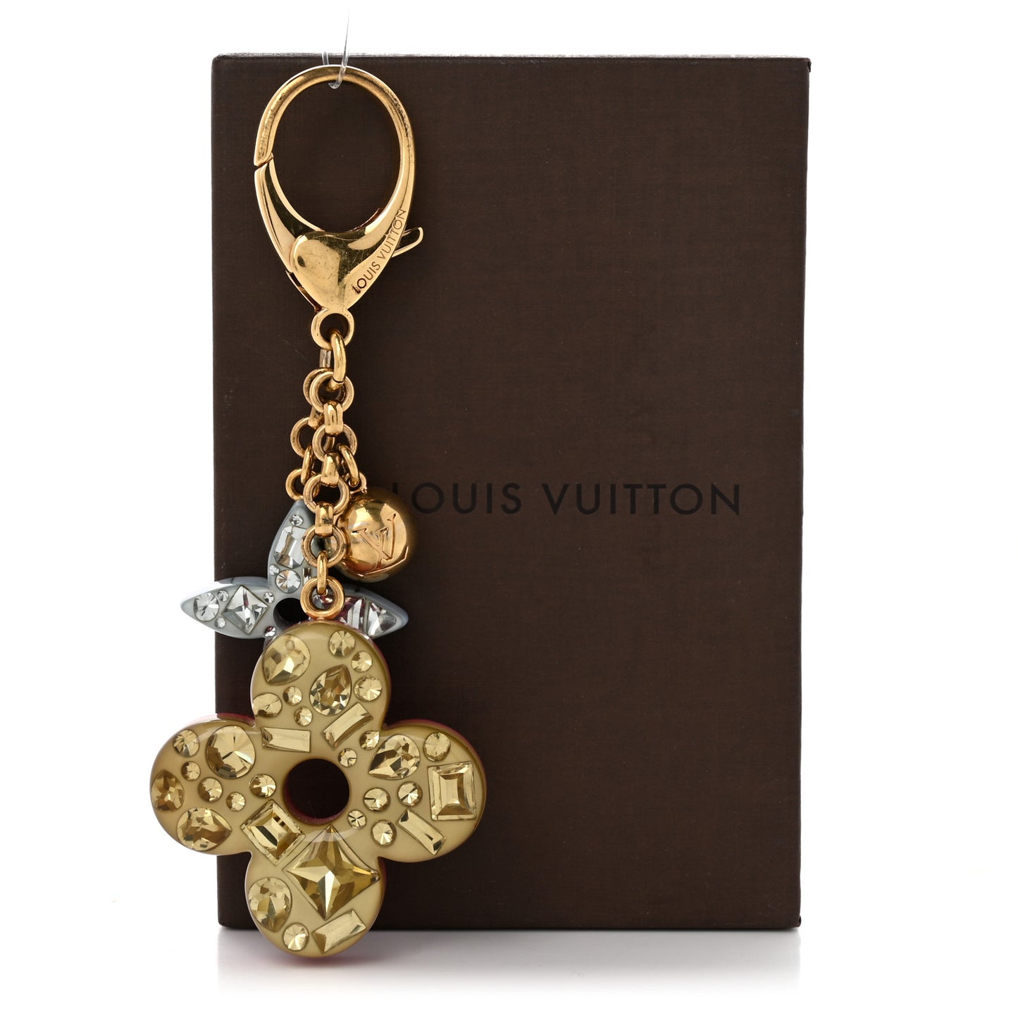 Resin Strass Glam Flower Bag Charm Multicolor
