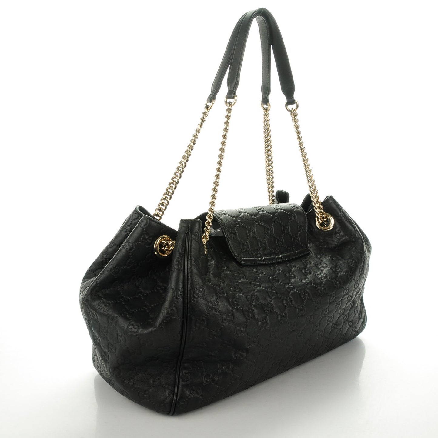 Guccissima Medium Emily Shoulder Bag Black