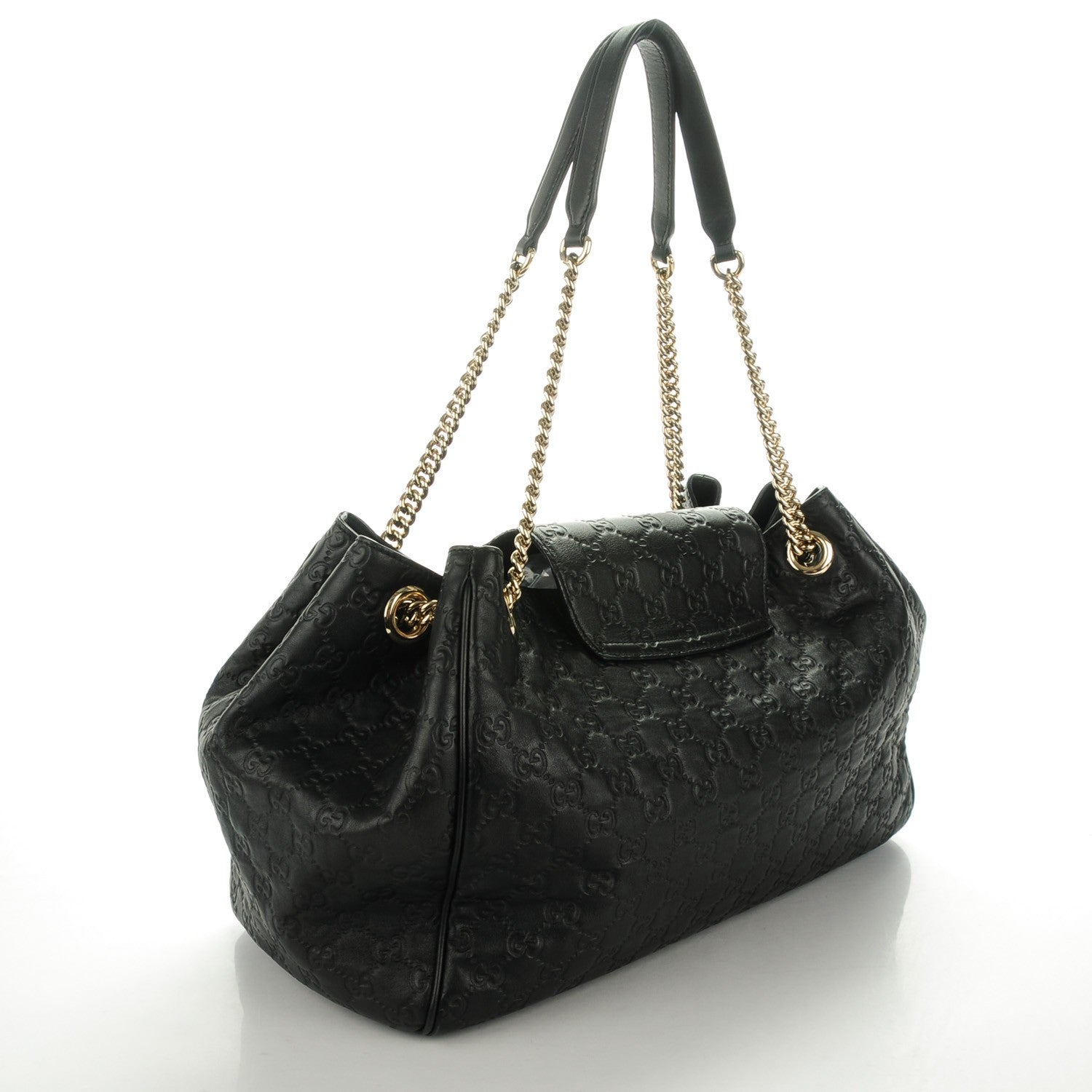 Gucci Guccissima Medium Emily Shoulder Bag Black 3 of 7