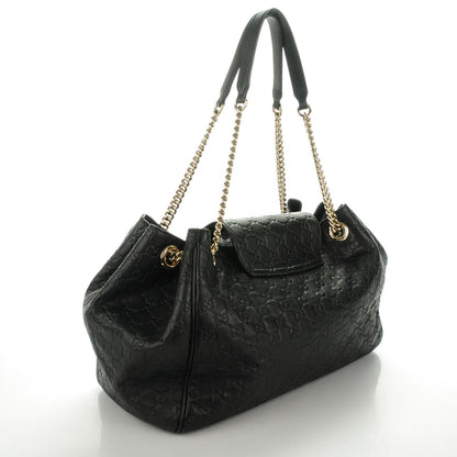 Gucci Guccissima Medium Emily Shoulder Bag Black 3 of 7