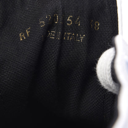 Saint Laurent Distressed Calfskin Bedford Logo-Appliqued Hightop Sneakers 38 White 8 of 12