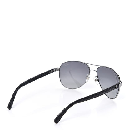 Chanel Aviator Polarized Sunglasses 4204-Q Black 4 of 8
