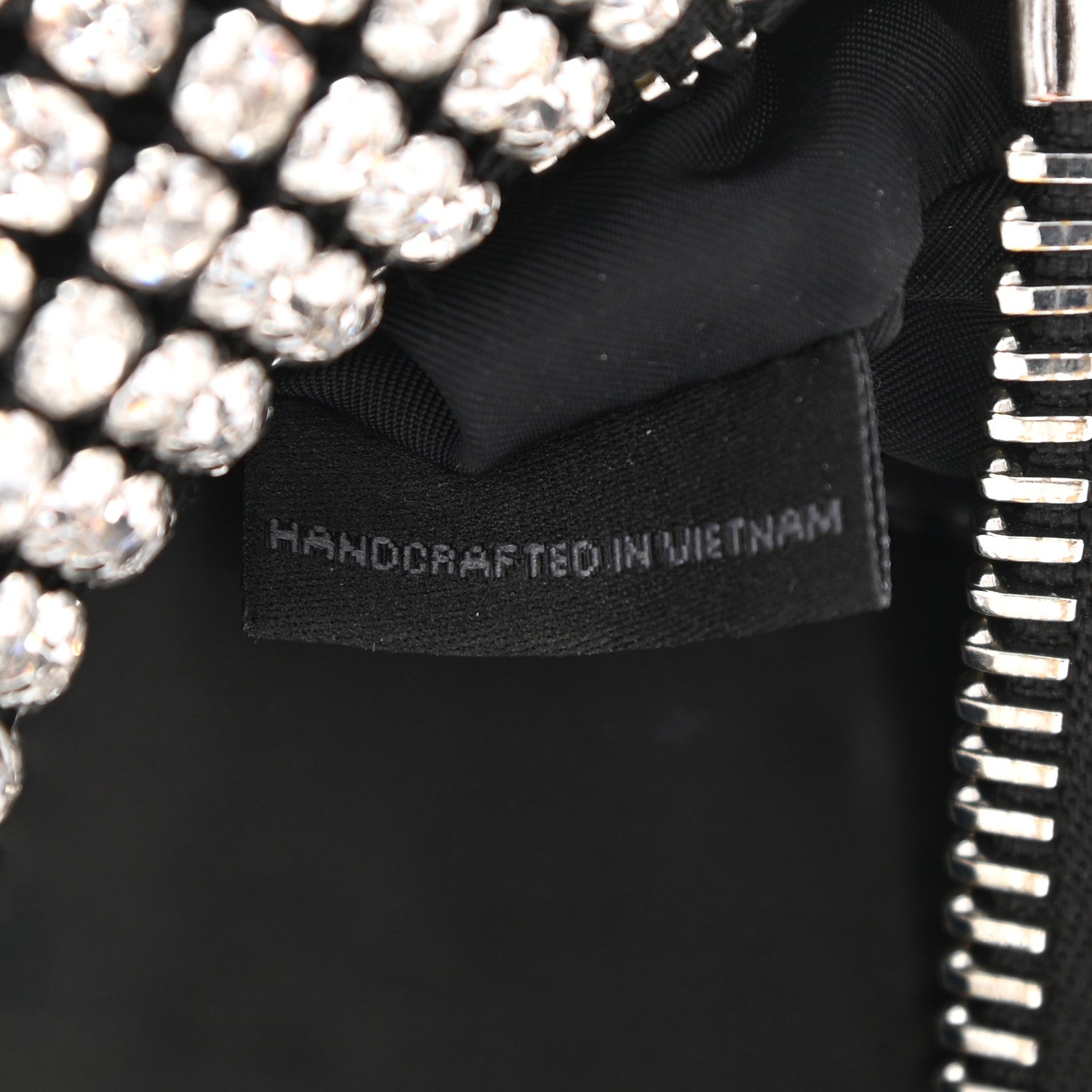 Alexander Wang Mesh Crystal Rhinestone Mini Heiress Pouch Black Silver 7 of 9