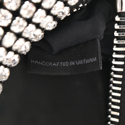 Alexander Wang Mesh Crystal Rhinestone Mini Heiress Pouch Black Silver 7 of 9
