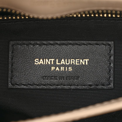 Saint Laurent Calfskin Y Quilted Monogram Toy Loulou Crossbody Bag Dark Beige 6 of 13