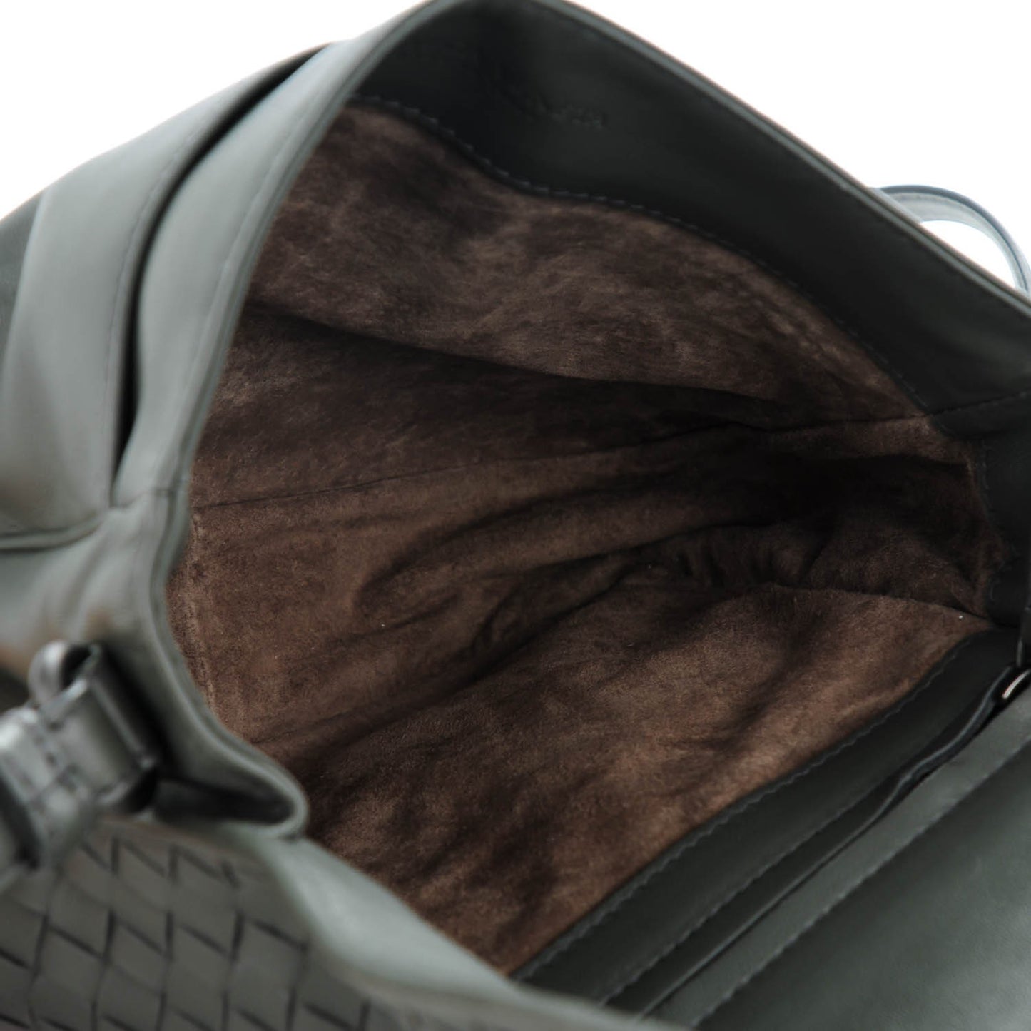 Nappa Intrecciato Small Flap Crossbody Grey