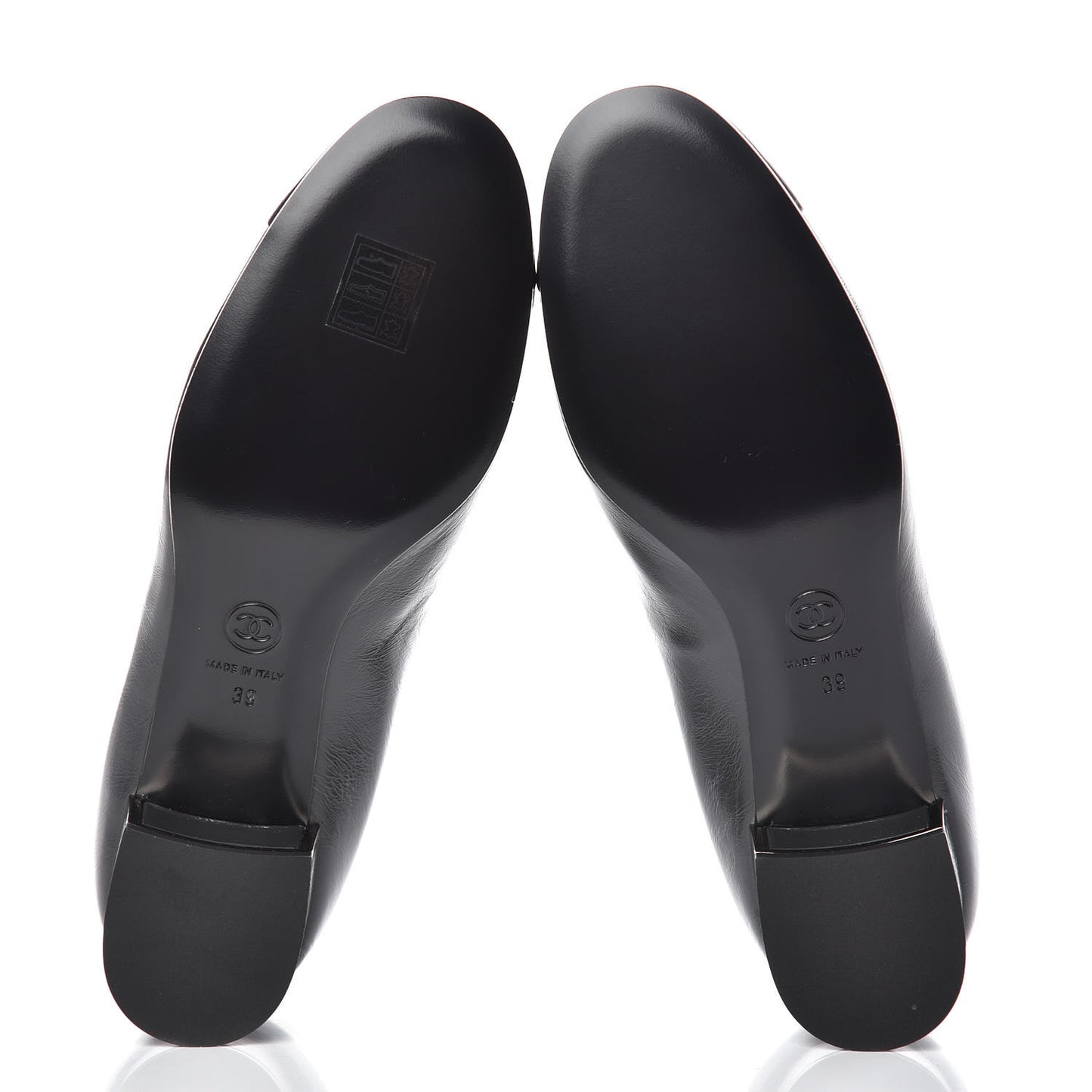 Calfskin CC Pumps 39 Dark Grey