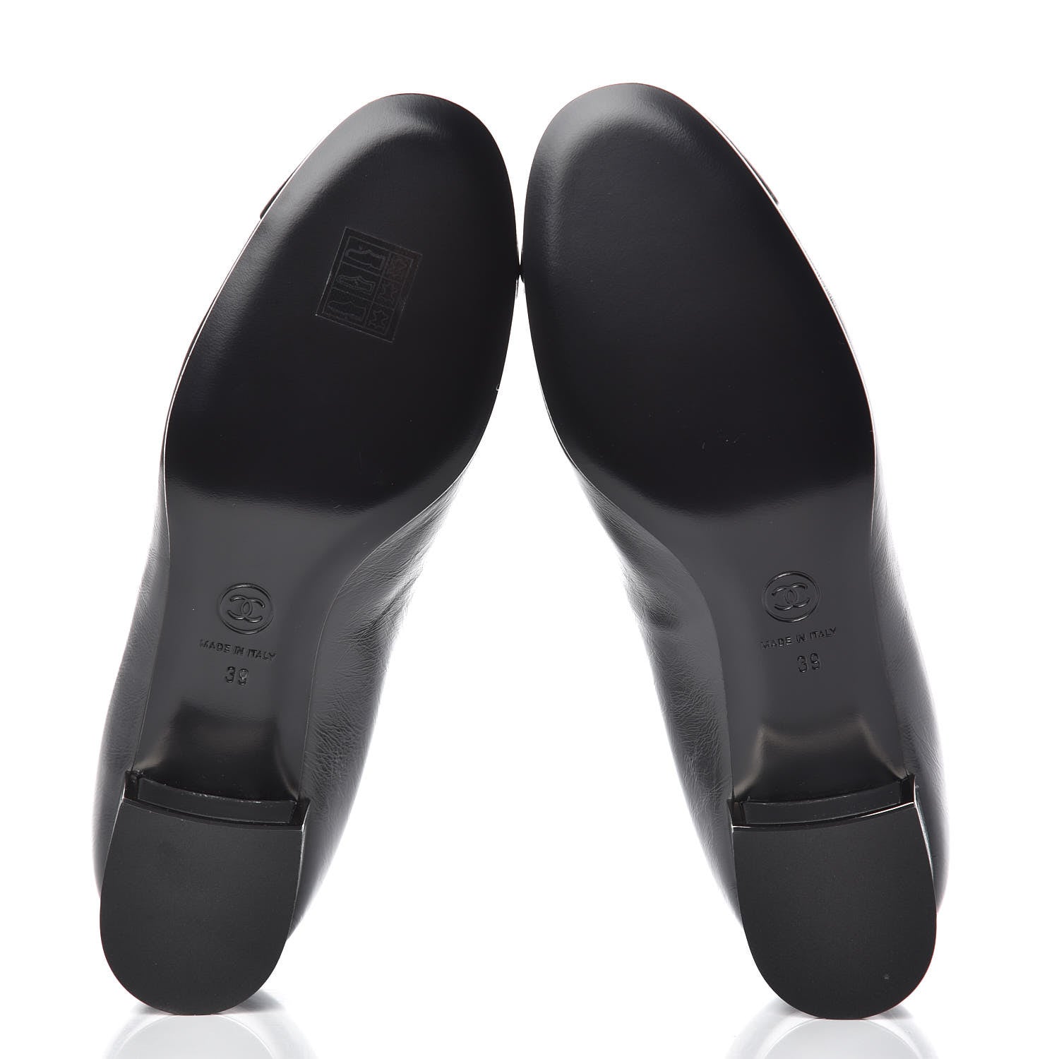 Chanel Calfskin CC Pumps 39 Dark Grey 8 of 9