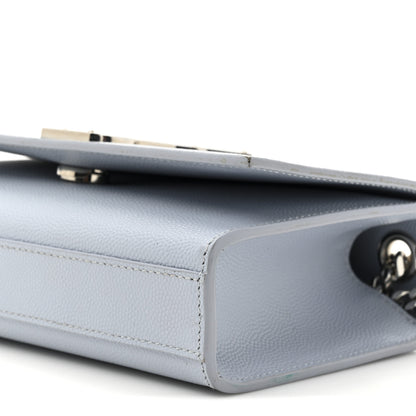 Saint Laurent Grain De Poudre Small Monogram Kate Satchel Sky Blue 9 of 19