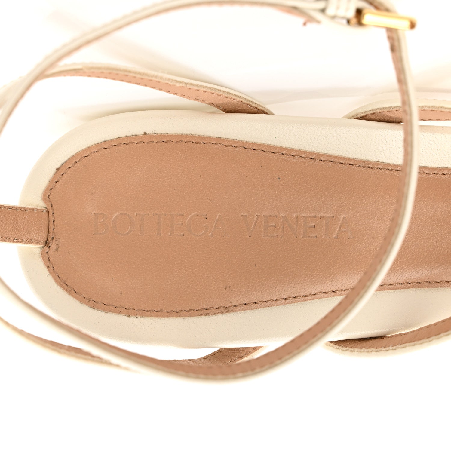 Bottega Veneta Lambskin Stretch Multi Strap 35mm Sandals 37.5 White 14 of 17