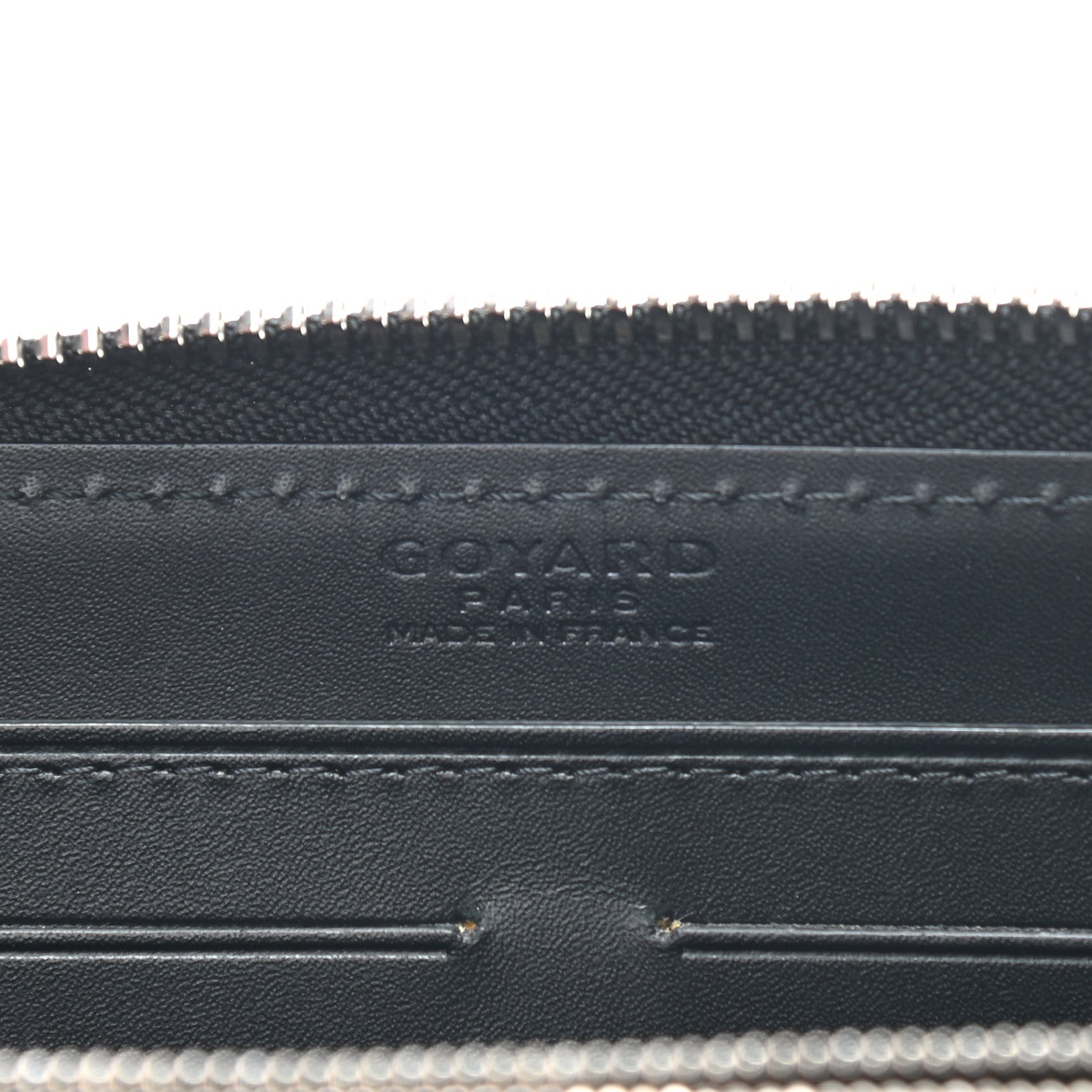 Goyard Goyardine Matignon Zip Around GM Wallet Black 6 of 8