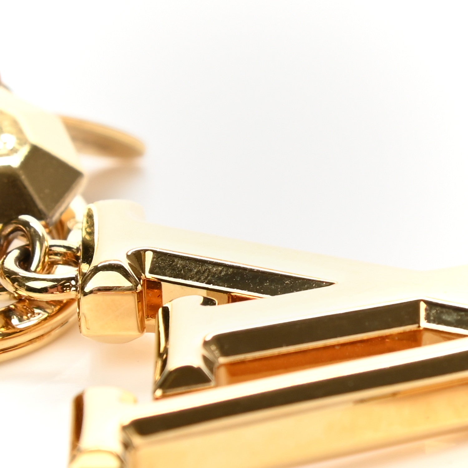 Louis Vuitton LV Facettes Bag Charm Key Holder Gold 6 of 6