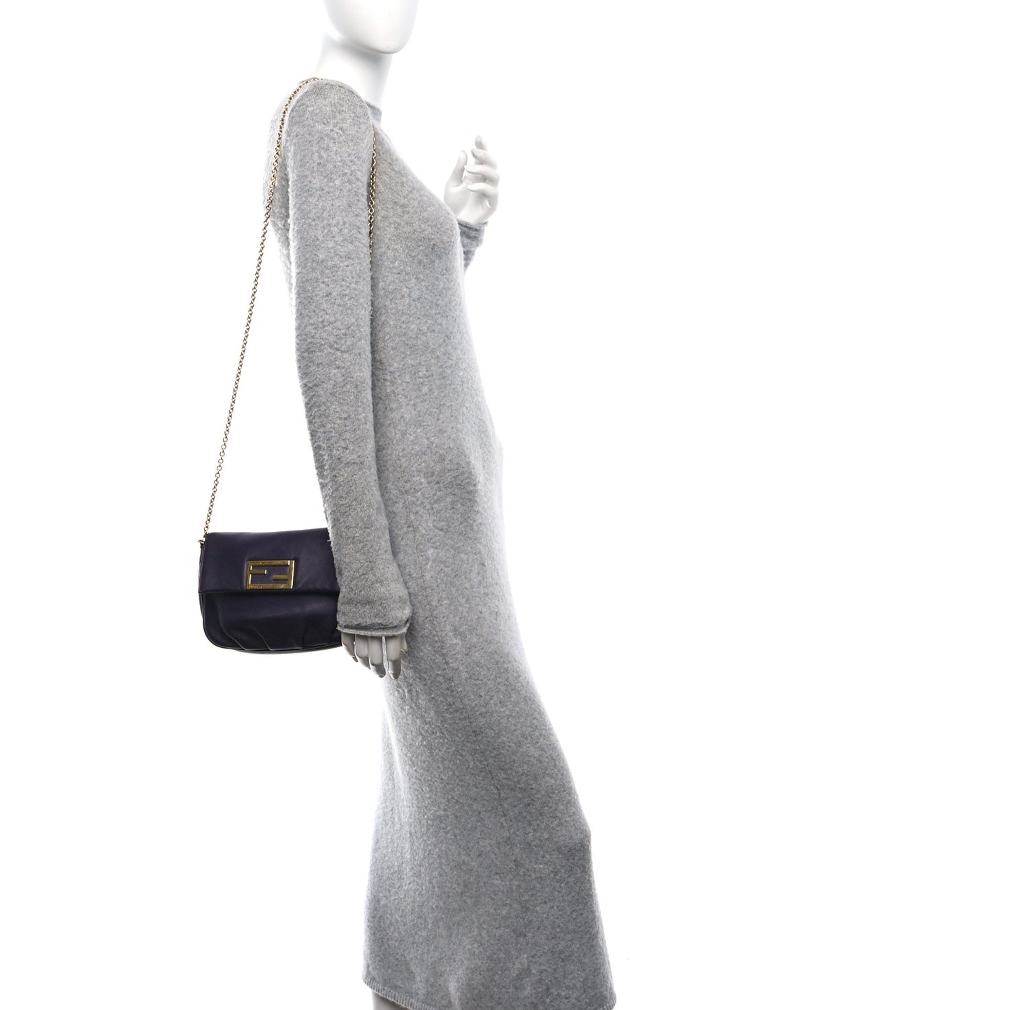 Nappa Fendista Pouchette Crossbody Ametista