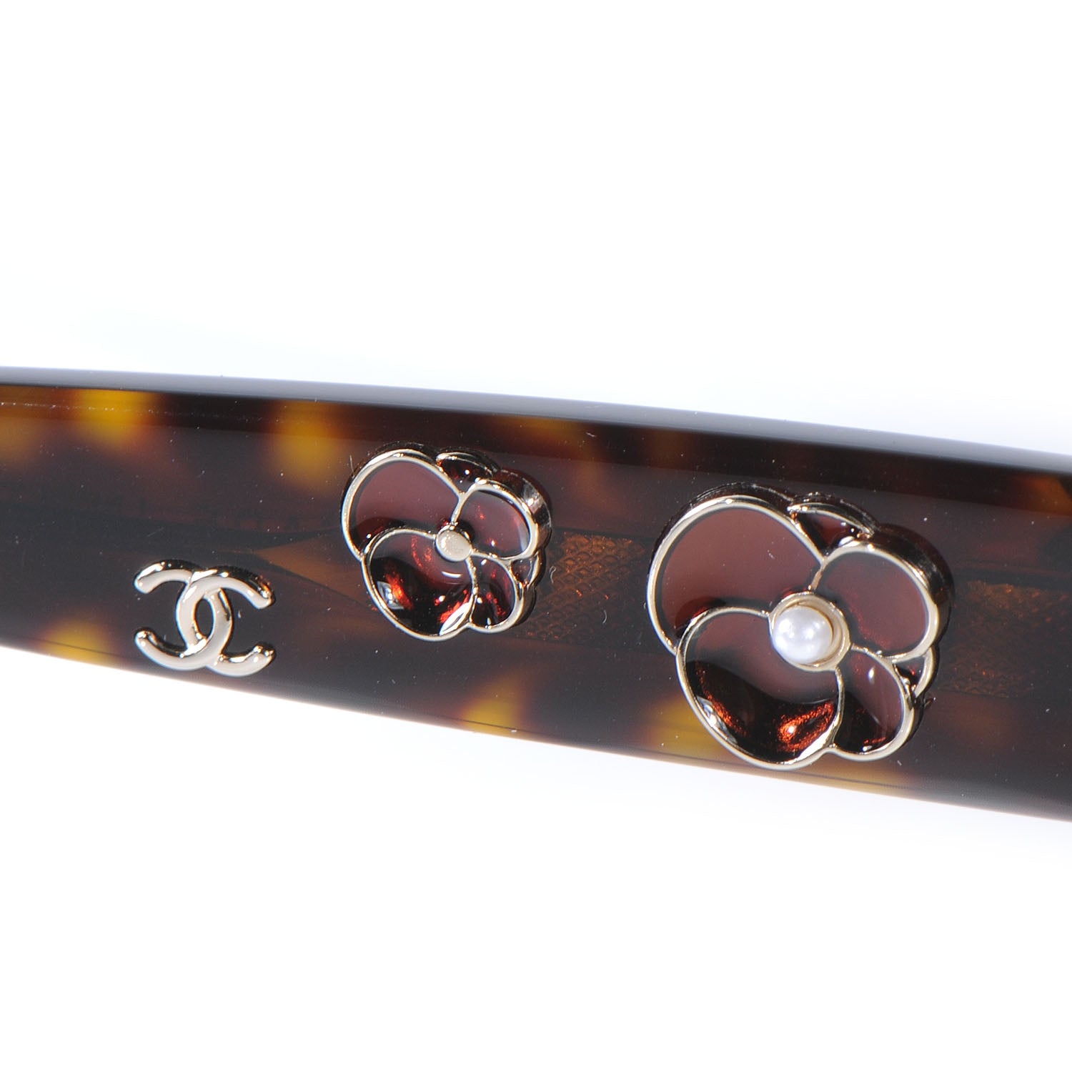 Chanel Tortoise Shell Camellia Sunglasses 5187-H 4 of 6