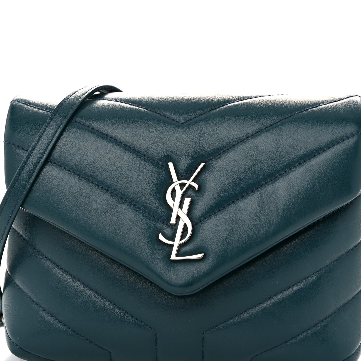 Calfskin Y Quilted Monogram Toy Loulou Satchel Dark Turquoise