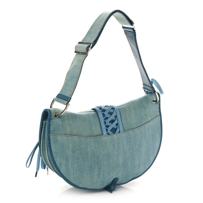 Christian Dior Denim Admit It Hobo Blue 3 of 9