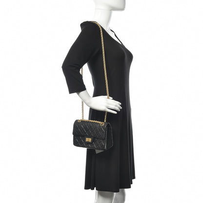 Chanel Aged Calfskin Quilted 2.55 Reissue Mini Flap Black 2 of 13