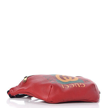Gucci Grained Calfskin Logo Belt Bag Hibiscus Red 4 of 9