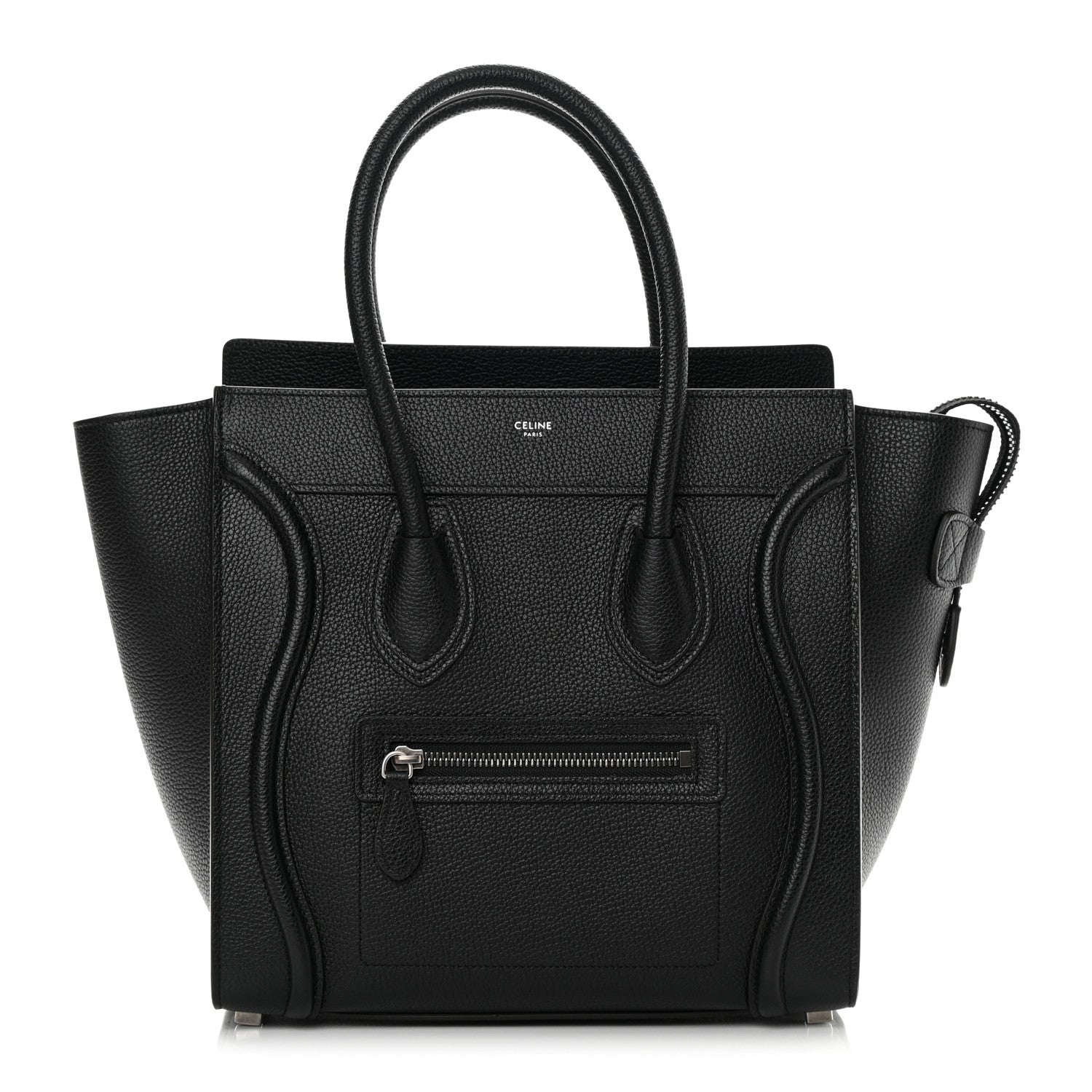 Celine Drummed Calfskin Micro Luggage Black 1 of 13