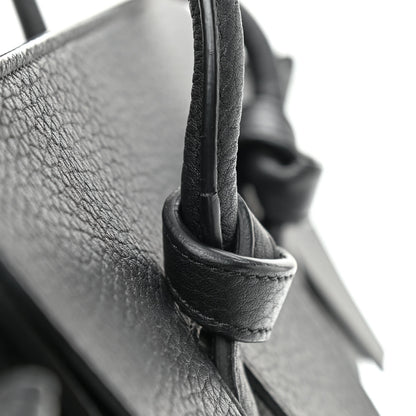 Celine Crisped Calfskin Mini Tie Knot Tote Black 10 of 13