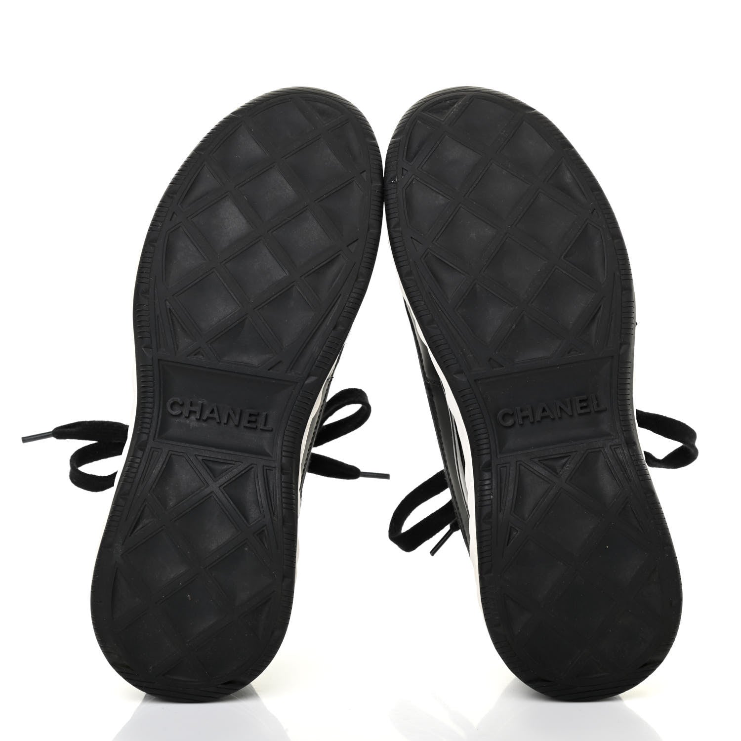 Chanel Velvet Calfskin Mixed Fibers CC Sneakers 37.5 Black 5 of 7