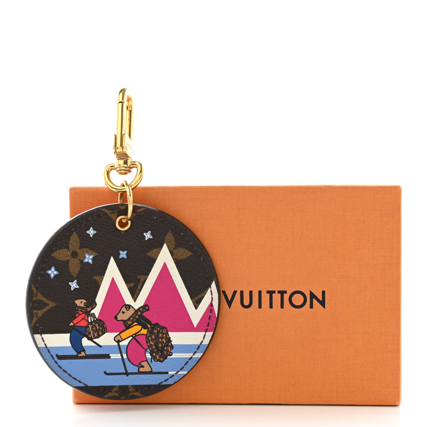 Monogram 2018 Christmas Animation Bears Bag Charm Key Ring