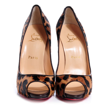 Christian Louboutin Calf Hair Leopard Print Maryl 120 Pumps 37.5 2 of 6