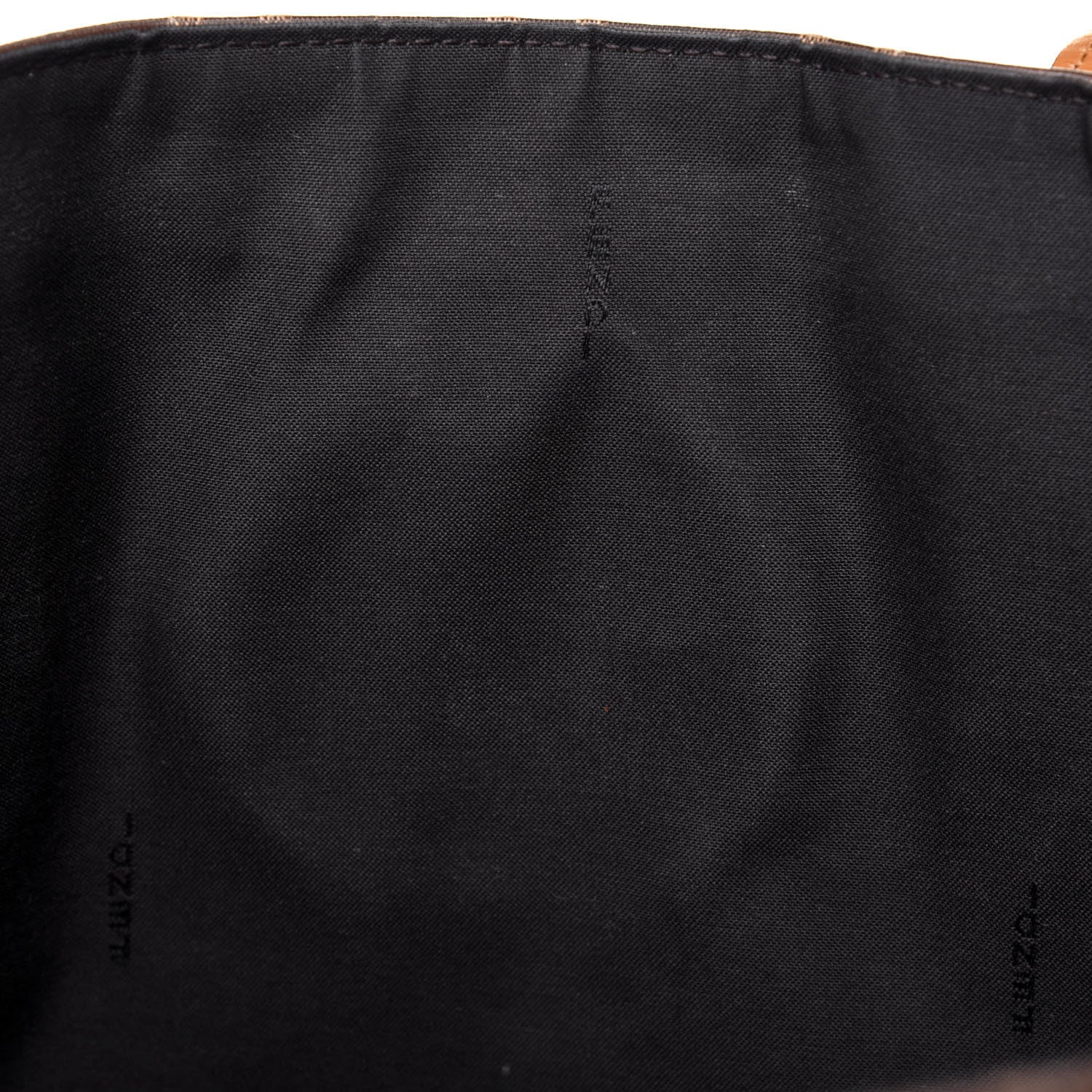 Fendi Glazed Fabric Vitello Century FF 1974 Stamp Patch Shopping Tote Mogano Panna Caramello 11 of 24