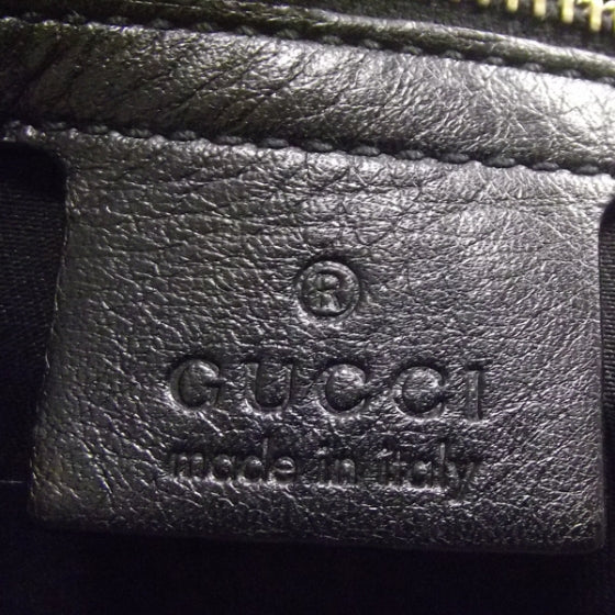 Monogram Punch Hobo Black