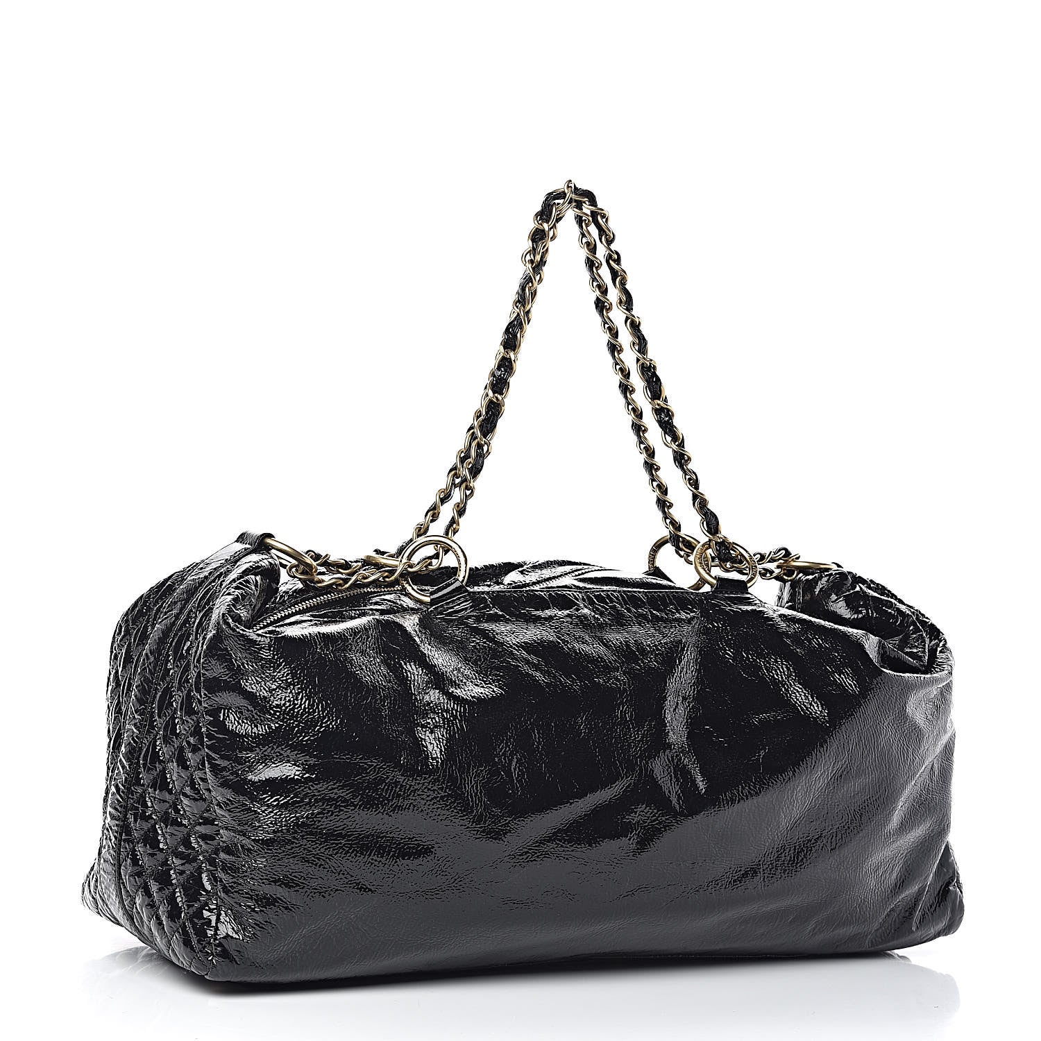 Chanel Vinyl XXL Rock and Chain Bowler Black 3 of 10